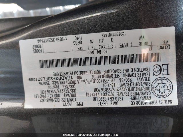 Aukcja sprzedaży 2015 Ford Focus Se, vin: 1FADP3F20FL371289, numer aukcji: 12686136