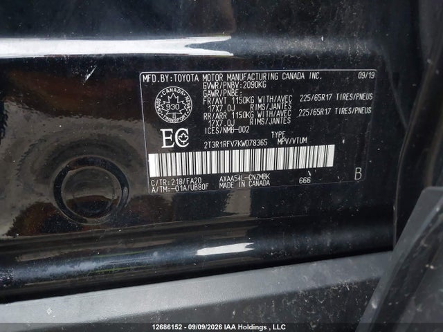 Toyota Rav4 Xle 2019 2T3R1RFV7KW078365 Image 19