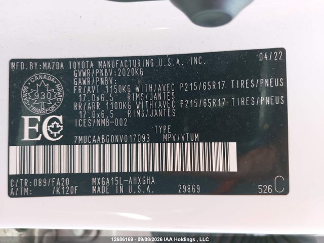 Toyota Corolla Cross Le 2022 7MUCAABG0NV017093 Image 18