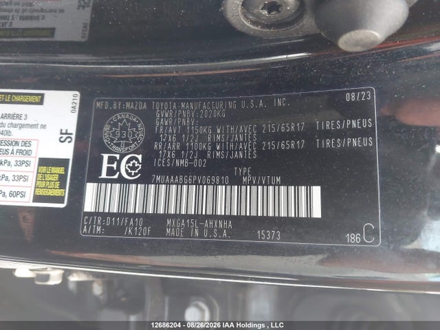 Toyota Corolla Cross L 2023 7MUAAABG6PV069810 Image 9