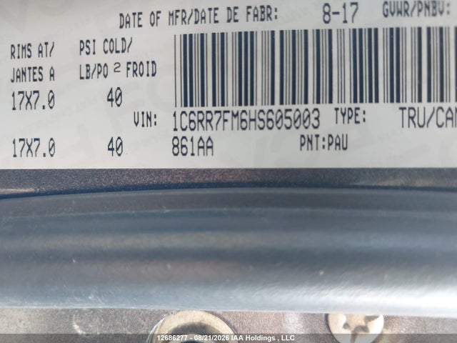 RAM 1500 St 2017 1C6RR7FM6HS605003 Image 9
