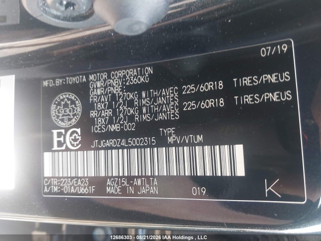 Lexus NX 300 2020 JTJGARDZ4L5002315 Image 9