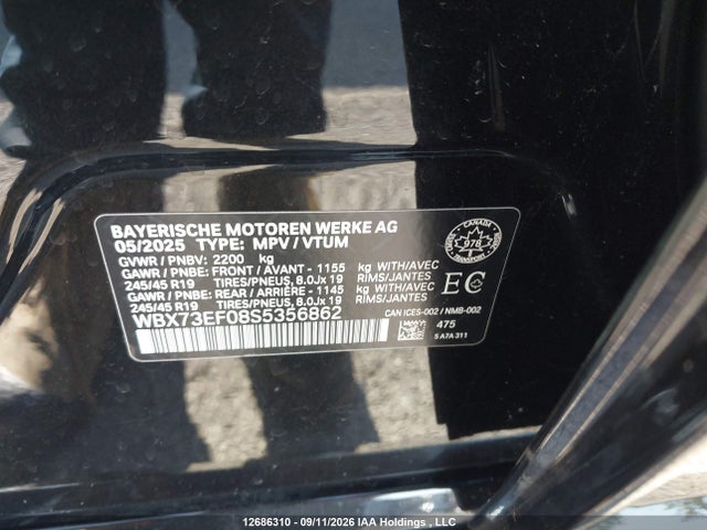12686310 :رقم المزاد ، WBX73EF08S5356862 vin ، 2025 Bmw X1 Xdrive28i مزاد بيع