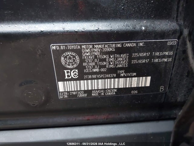 Toyota RAV4 LE 2023 2T3B1RFV5PC348378 Image 9