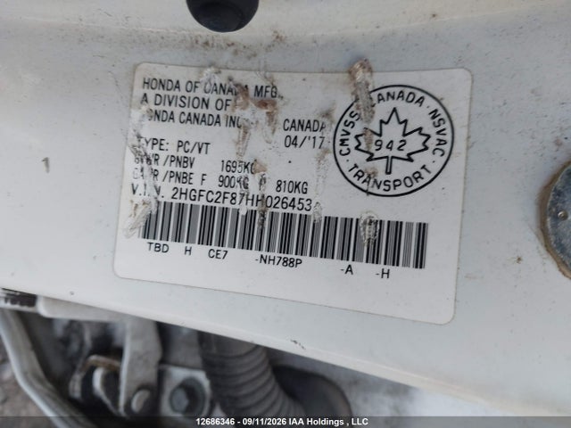 Honda Civic Ex 4dr 2017 2HGFC2F87HH026453 Image 17