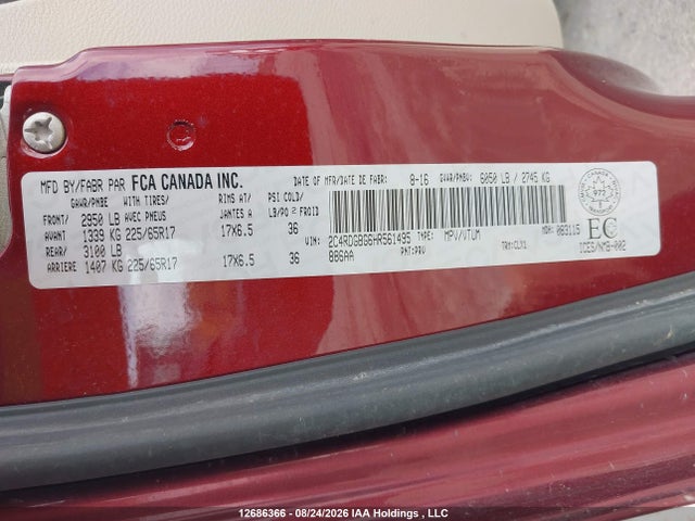 Dodge Grand Caravan Cvp/sxt 2017 2C4RDGBG6HR561495 Image 9