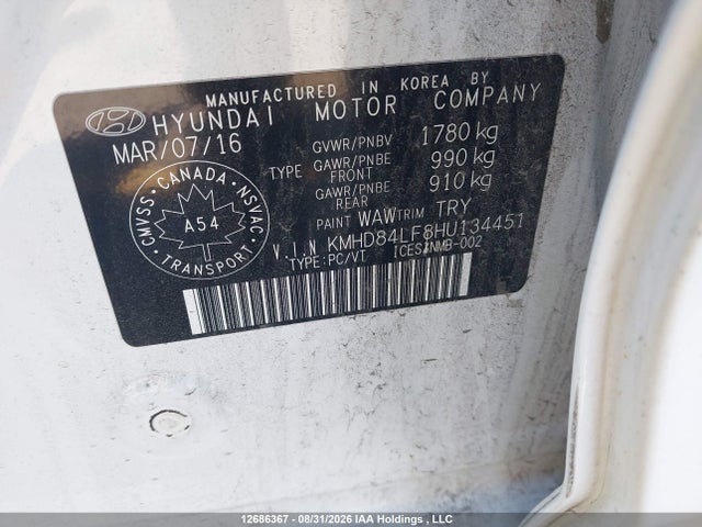 Hyundai Elantra 2017 KMHD84LF8HU134451 Image 9