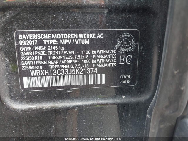 Aukcja sprzedaży 2018 Bmw X1 Xdrive28i, vin: WBXHT3C33J5K21374, numer aukcji: 12686399