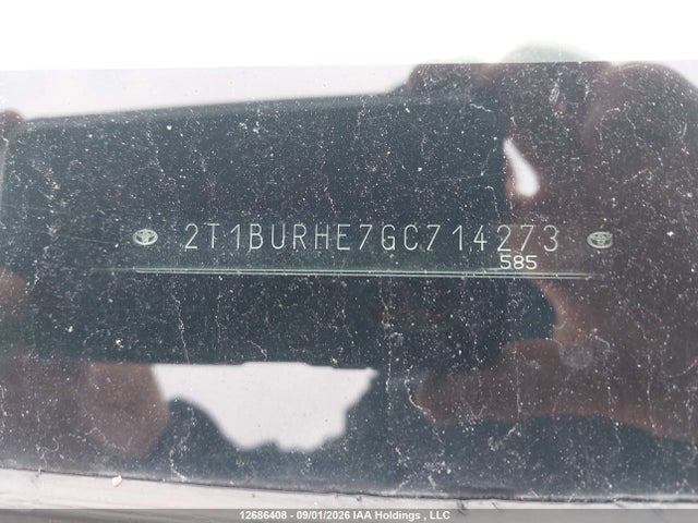 2T1BURHE7GC714273 Toyota COROLLA LE