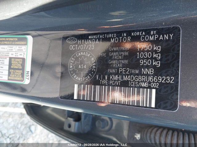 Hyundai Elantra Preferred W/tech Package 2024 KMHLM4DG8RU669232 Image 9
