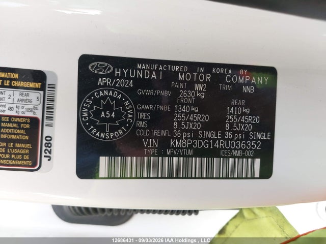 Hyundai Santa Fe 2024 KM8P3DG14RU036352 Image 9