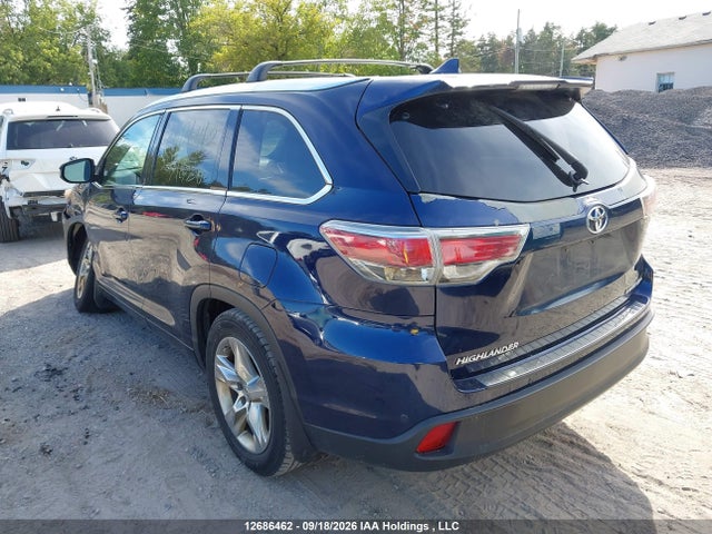 2015 Toyota Highlander Limited/ltd Platinum მანქანა იყიდება აუქციონზე, vin: 5TDDKRFH8FS184655, აუქციონის ნომერი: 12686462