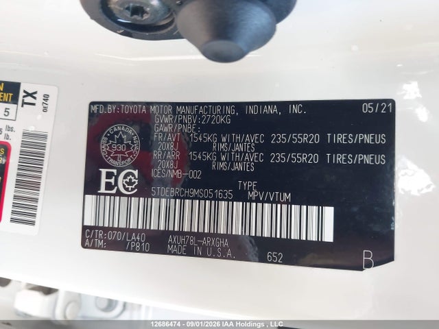 Toyota Highlander Hybrid Limited 2021 5TDEBRCH9MS051635 Image 20