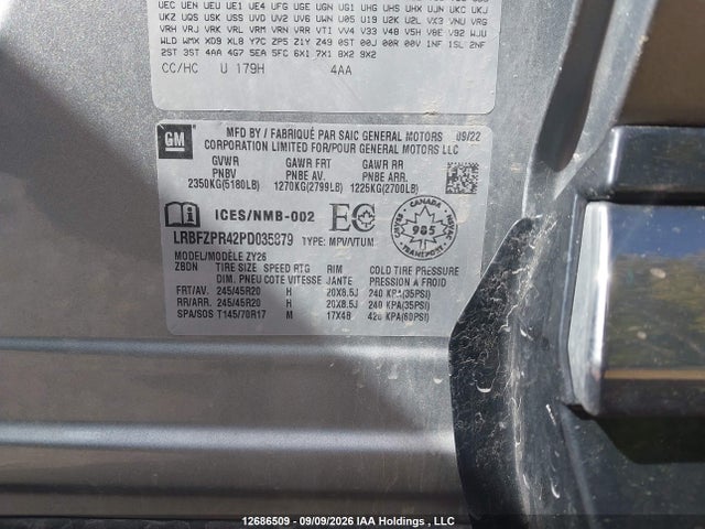 Продажа на аукционе авто 2023 Buick Envision, vin: LRBFZPR42PD035879, номер лота: 12686509