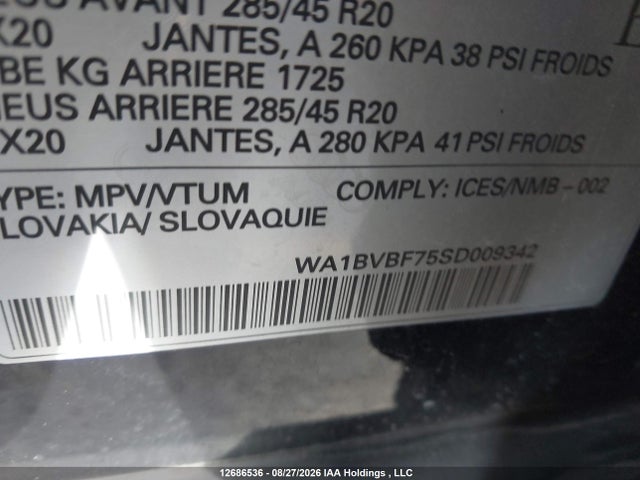 WA1BVBF75SD009342 Audi Q7 55