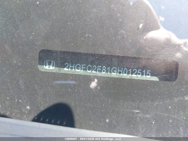 2016 Honda Civic Ex 4dr მანქანა იყიდება აუქციონზე, vin: 2HGFC2F81GH012515, აუქციონის ნომერი: 12686607