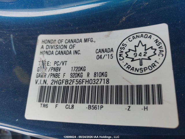 Honda Civic Lx 2015 2HGFB2F56FH032718 Image 18