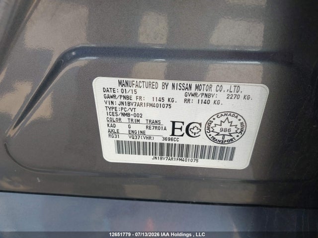 JN1BV7AR1FM401075 Infiniti Q50 SPORT