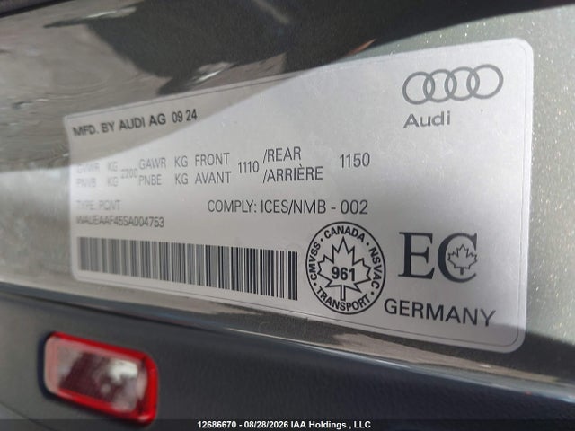 Audi A4 45 Progressiv 2025 WAUEAAF45SA004753 Image 9