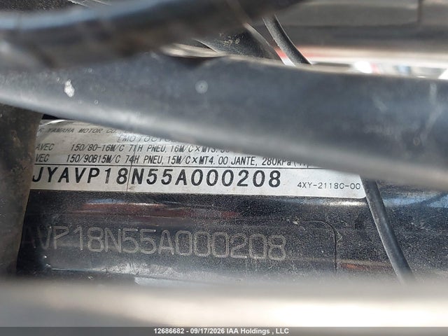 Продажа на аукционе авто 2005 Yamaha Xvz13, vin: JYAVP18N55A000208, номер лота: 12686682