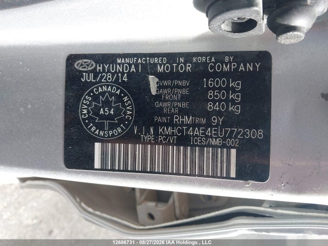 Hyundai Accent Gls/gs 2014 KMHCT4AE4EU772308 Image 9