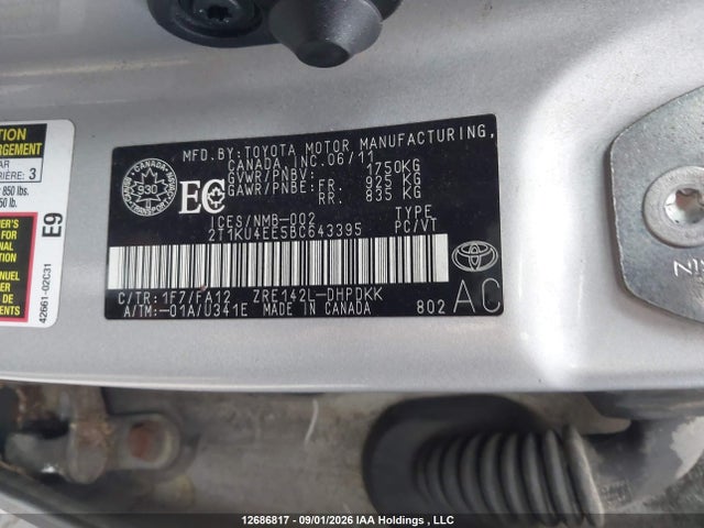 Продажа на аукционе авто 2011 Toyota Matrix Wagon, vin: 2T1KU4EE5BC643395, номер лота: 12686817