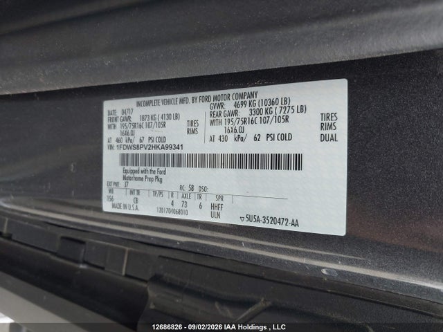 Ford Transit-350 Cutaway 2017 1FDWS8PV2HKA99341 Image 9