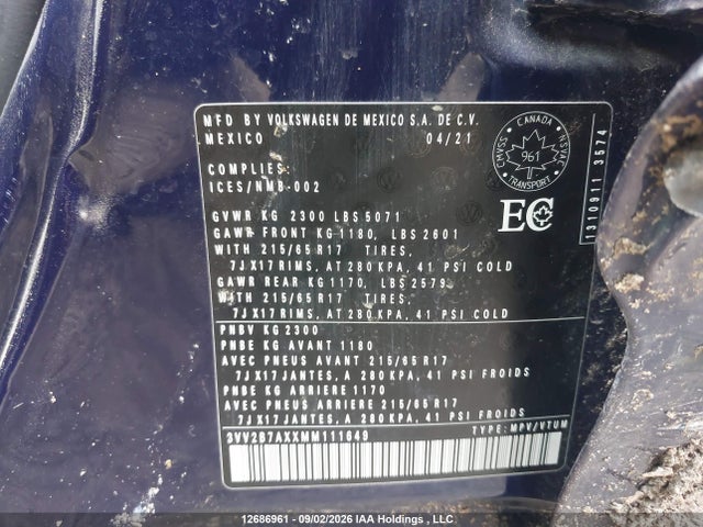 Volkswagen Tiguan 2021 3VV2B7AXXMM111649 Image 19