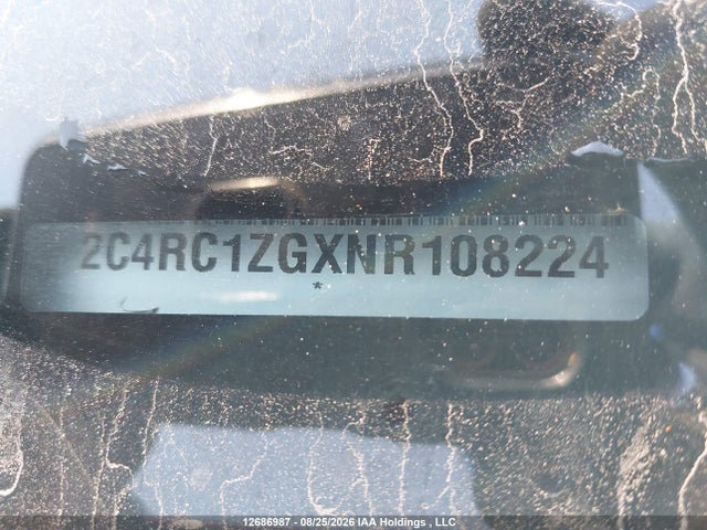 Aukcja sprzedaży 2022 Chrysler Grand Caravan Sxt, vin: 2C4RC1ZGXNR108224, numer aukcji: 12686987