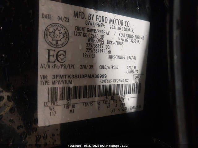 Aukcja sprzedaży 2023 Ford Mustang Mach-e Premium, vin: 3FMTK3SU0PMA38999, numer aukcji: 12687005