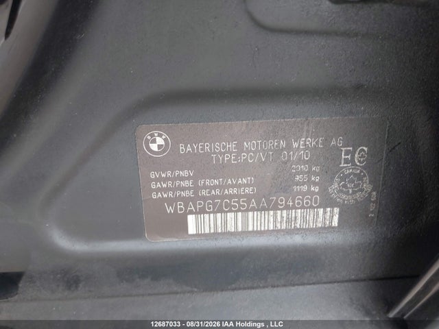 Продажа на аукционе авто 2010 Bmw 323 I, vin: WBAPG7C55AA794660, номер лота: 12687033