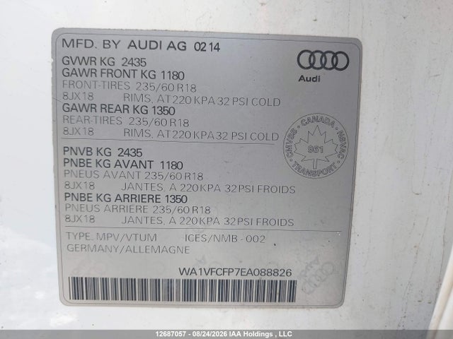 Audi Q5 2.0 Technik 2014 WA1VFCFP7EA088826 Image 9
