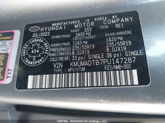 Продажа на аукционе авто 2023 Genesis Gv70 2.5t Prestige Awd, vin: KMUMADTB7PU147287, номер лота: 12687062