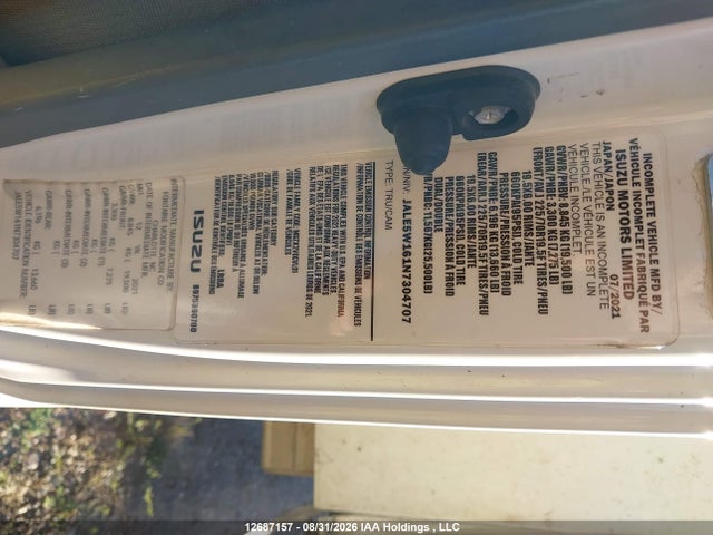 Isuzu NQR 2022 JALE5W161N7304707 Image 9