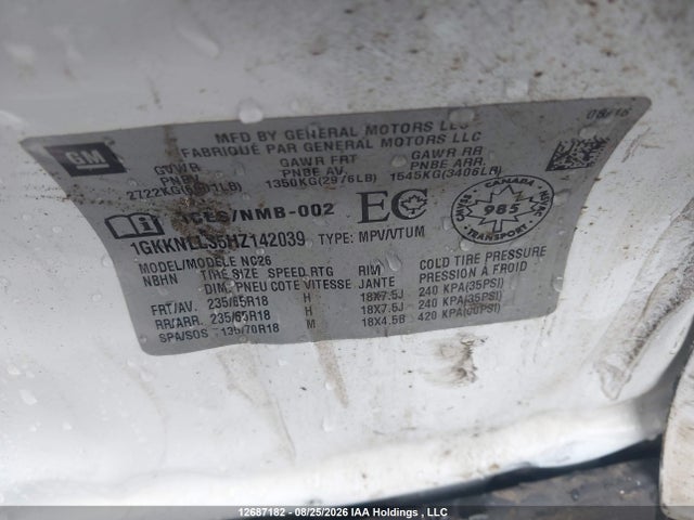 GMC Acadia Sle-2 2017 1GKKNLLS5HZ142039 Image 18