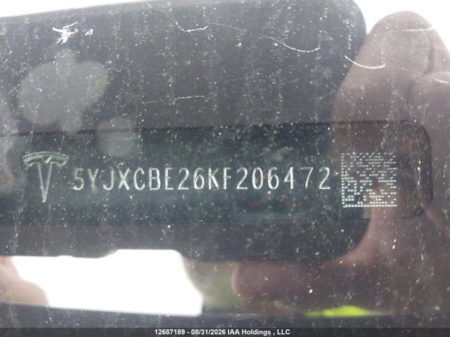 Продаж на аукціоні авто 2019 Tesla Model X, vin: 5YJXCBE26KF206472, номер лоту: 12687189
