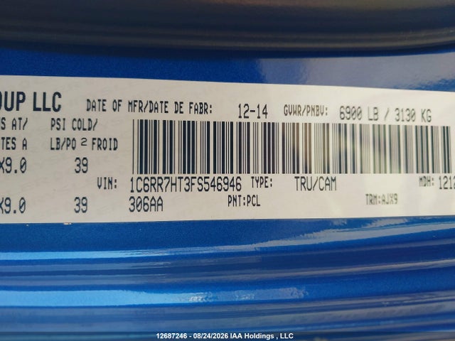 1C6RR7HT3FS546946 RAM 1500 Sport