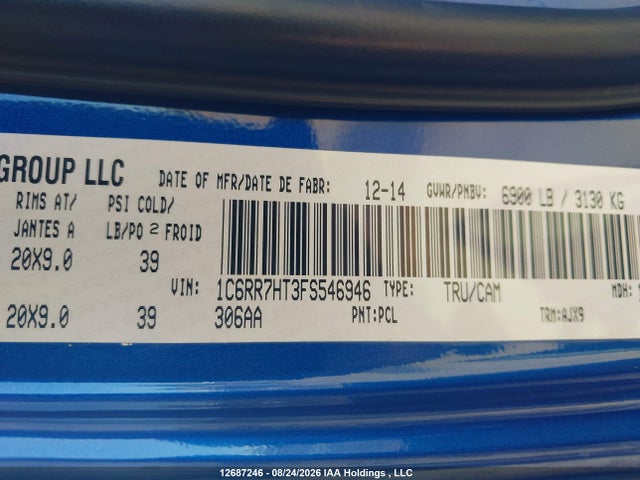 1C6RR7HT3FS546946 RAM 1500 Sport