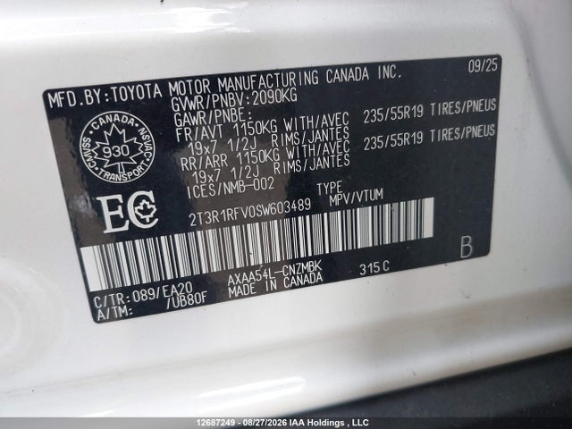 Toyota Rav4 Xle 2025 2T3R1RFV0SW603489 Image 9