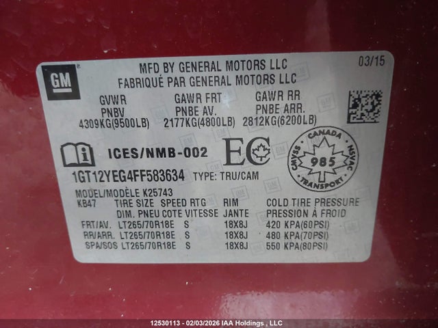 GMC Sierra 2500hd Sle 2015 1GT12YEG4FF583634 Image 17