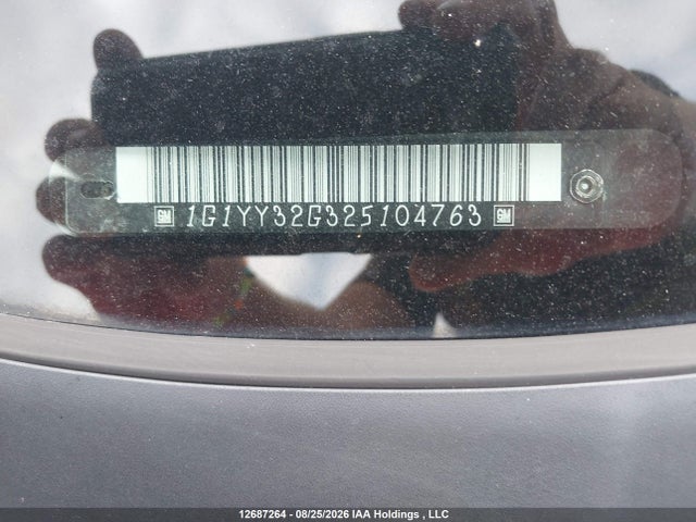2002 Chevrolet Corvette მანქანა იყიდება აუქციონზე, vin: 1G1YY32G325104763, აუქციონის ნომერი: 12687264