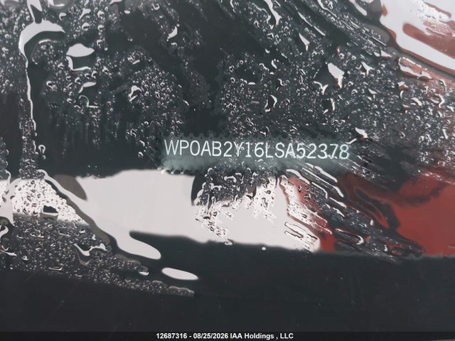 12687316 :رقم المزاد ، WP0AB2Y16LSA52378 vin ، 2020 Porsche Taycan 4s مزاد بيع