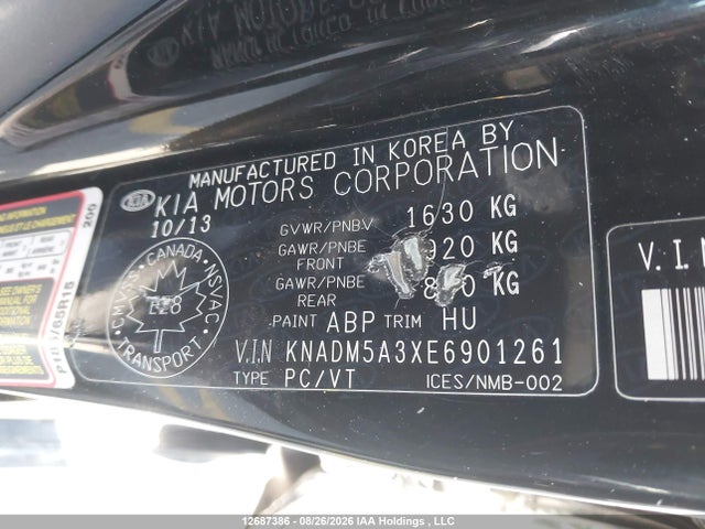 KIA Rio 2014 KNADM5A3XE6901261 Image 9