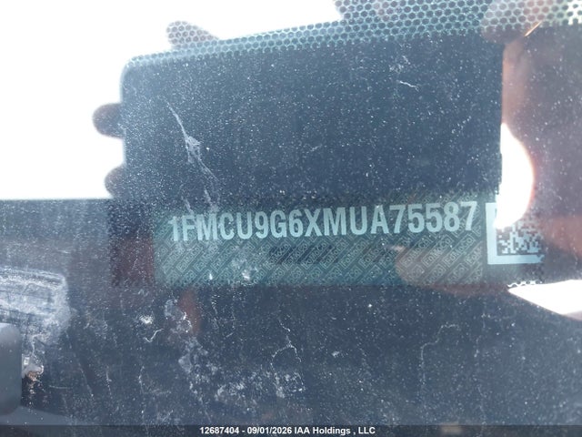 12687404 :رقم المزاد ، 1FMCU9G6XMUA75587 vin ، 2021 Ford Escape Se مزاد بيع