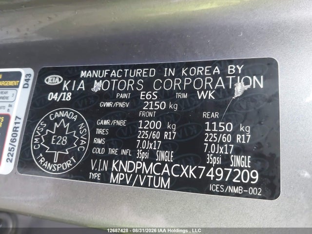 KIA Sportage Lx 2019 KNDPMCACXK7497209 Image 9