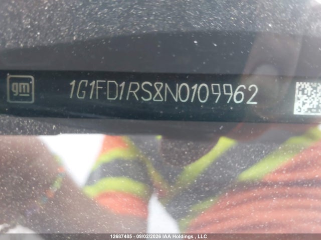1G1FD1RS8N0109962 Chevrolet Camaro 3lt