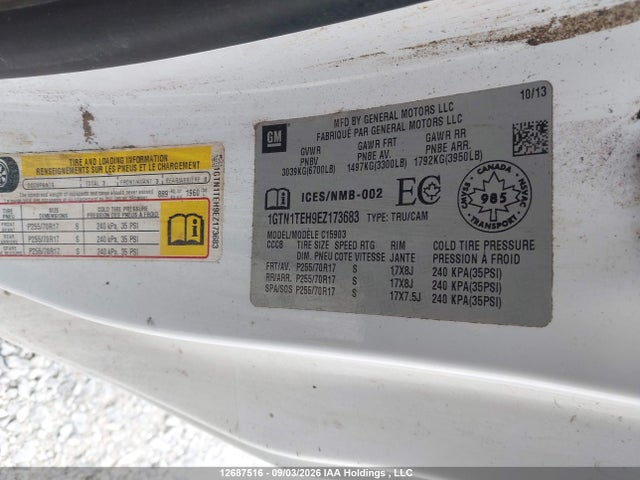 GMC SIERRA 1500 2014 1GTN1TEH9EZ173683 Image 9