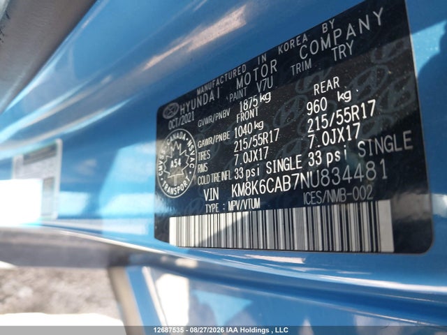 Hyundai Kona Sel 2022 KM8K6CAB7NU834481 Image 9
