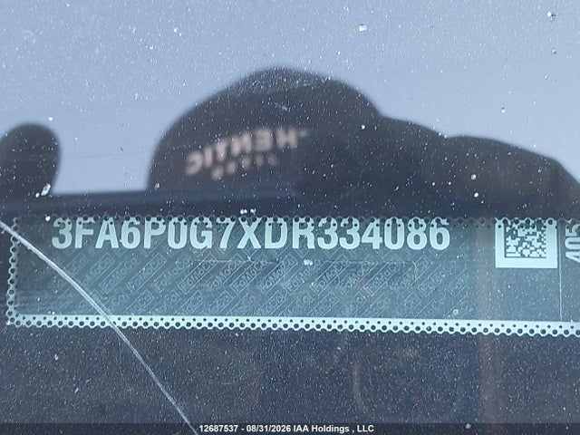 2013 Ford Fusion S მანქანა იყიდება აუქციონზე, vin: 3FA6P0G7XDR334086, აუქციონის ნომერი: 12687537