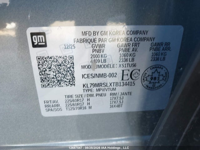 Chevrolet Trailblazer Lt 2026 KL79MRSLXTB134415 Image 9